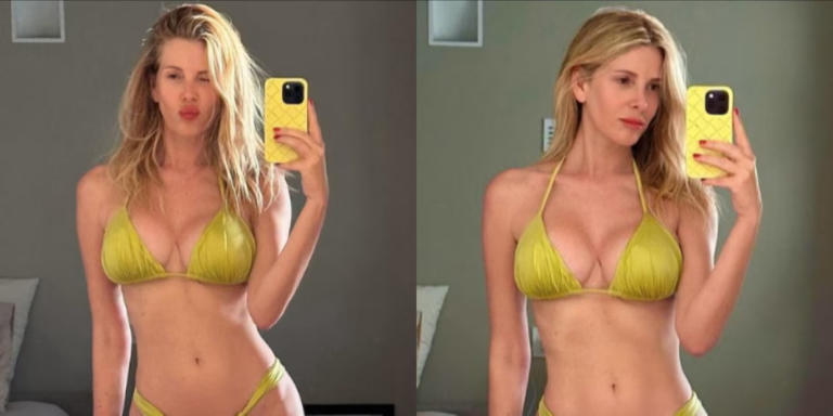 Alessia Marcuzzi posa per Calzedonia